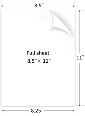 Etree A4 SIZE COPY AND PRINTING PAPER (SET OF 50 SHEET ) Wood Quality Self-Adhesive Paper Label(Whte)