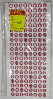 ROYAL STIC Self Adhesive Paper Label(red,white)