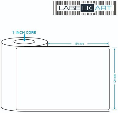 labelkart Hot Melt Pressure-Sensitive Adhesive Paper Label(White)