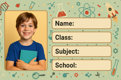 SMEEPS customization Photo School Label Sticker Sticker Paper Label(Multicolor)