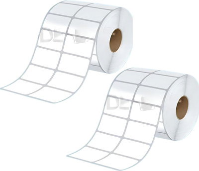 ATPOS 50x38mm / 2x1.5 Inch Chromo Stickers Label Rolls for Thermal Transfer Printers Self Adhesive Paper Label(White)