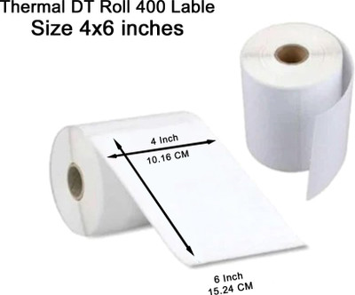 Deval ji Stationery Thermal DT Roll 4x6 inch Self Adhesive Shipping Labels Paper Label(White)
