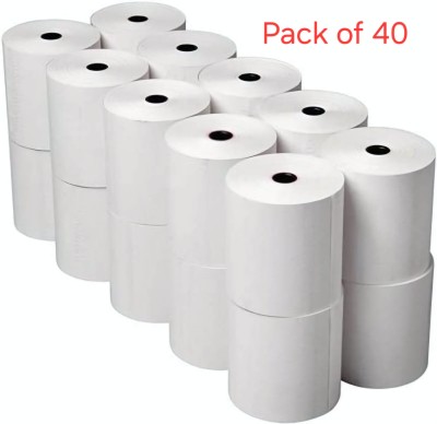 dunzin N840 Thermal paper roll (79mmx25m) pack of 40 Paper Label(White)