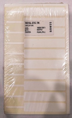 ROYAL STIC Jewelry Labels Permanent Paper Label(White)