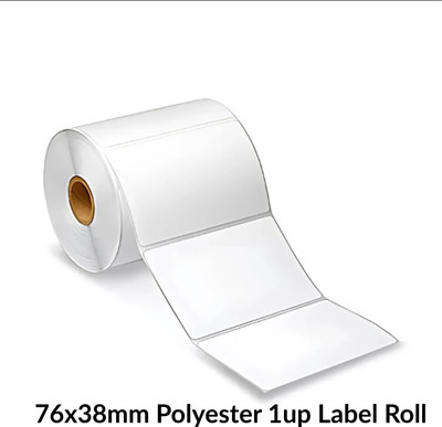 labelkart High-Strength Hot Melt Adhesive (Permanent) Paper Label(White)