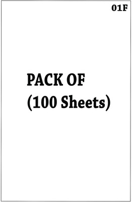 SMARTSON A4 01F Size Stickers 210 x 297 /100 Sheets pack (Pack of 100) Self-Adhesive Paper Label(White)