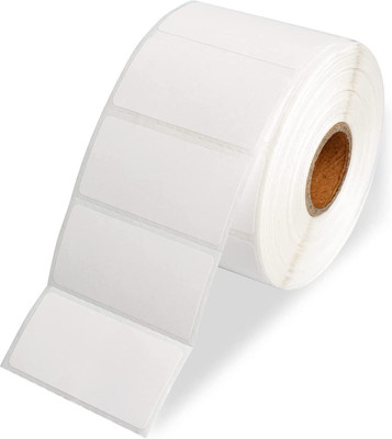 True-Ally 50x25 Non tearable waterproof -1000/Roll -Self Adhesive Sticker for Printing Barcoding Ribbon required (Pack of 3 Roll) Polyester Glossy premium Paper Label(Pearl White)