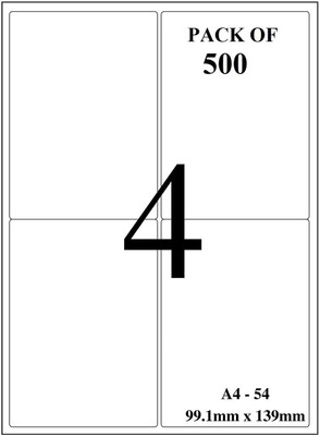True-Ally Easy Ship Sticky Paper a4 Size Pack of 2000 Labels (500 Sheets) Print Order Shipping Address Pre-Cut Labels Invoices Stickers (4 Labels in 1 Sheet)(A4ST4-500 Sheets) Self Paper Label(White) True-Ally Easy Ship Sticky Paper a4 Size Pack of 2000 Labels (500 Sheets) Print Order Shipping Address Pre-Cut Labels Invoices Stickers (4 Labels in 1 Sheet)(A4ST4-500 Sheets) Self Paper Label(White)