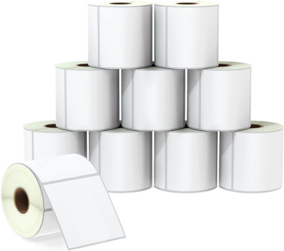 Ninetales 100 mm x 150 mm (4 x 6 inch) Direct Thermal Label Roll for Ecommerce Shipping Self Adhesive Barcode Label Printer 400 Pcs Sticker Paper Label(White)