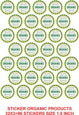 selfadhesive ORGANIC PRODUCTS QLTY STICKERS (PACK OF 3 SHEETS) Self-Adhesive Paper Label(Multicolor)