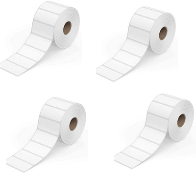 Solitaire Solitaire 25x25MM Chromo/Paper Label, 1 UP, Pack Of 4, 1 roll of 2000 labels, self Paper Label(White)