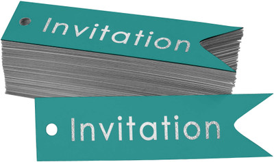 Inkdotpot Invitation Party Bottle Tag Silver Foil Favor Hang Tags Pack of 100 No Paper Label(Green)