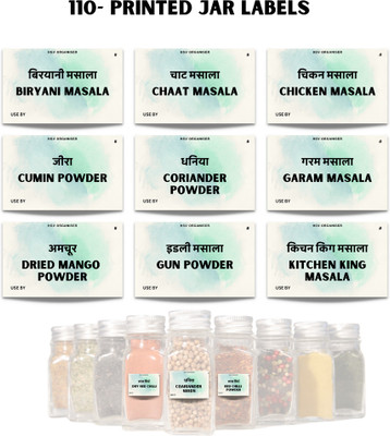 SIDHWAYS Jar and Expiry label Self -Adhesive Paper Label(Green)