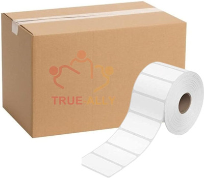 True-Ally Direct Thermal Barcode Label Sticker- 2 x1.18in-1000 Labels/Roll - (Pack of 20). Self Adhesive Paper Label(White)