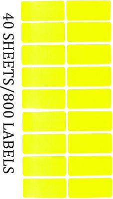 CLAPPERZZ Self Adhesive Die Cut Fluorescent Sticker Labels Self-adhesive Paper Label(Neon Green)