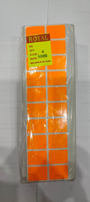 ROYAL STIC No. 4 Self Adhesive Paper Label(Orange)