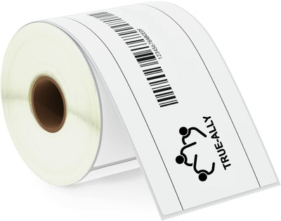 RINTL Label 3 x 5 inch - 75mm x 125mm - 500 Labels/Roll - White Labels In Roll Paper Label(White)