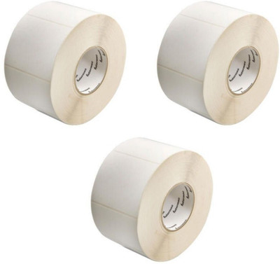 BlackDreams Paper Label Stickers 50x50mm(2x2 inch) Direct Thermal Label/Sticker(no ribbon required) Plain White 1 Inch core Inside Winding 250 Labels/Roll for All Bacode Printer, Weighing scale, direct thrermal printers Paper Label(Plain White)