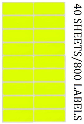 CLAPPERZZ Super Bright Fluorescent Neon Label Stickers Self-adhesive Paper Label Self-adhesive Paper Label(Neon Green)