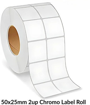 labelkart Hot Melt Adhesive (Permanent) Paper Label(White)