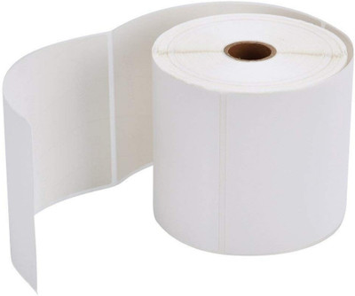 BlackDreams Paper Label Stickers 100x150mm(4x6 inch) Direct Thermal Label/Sticker(no ribbon required) Plain White 1 Inch core Inside Winding 250 Labels/Roll for All Bacode Printer, Weighing scale, direct thrermal printers. Paper Label(Plain White)