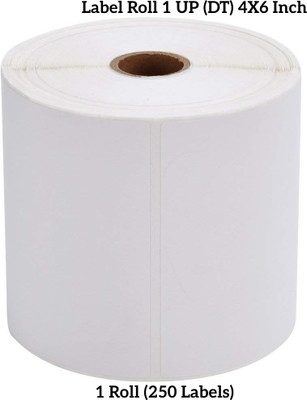 Seeka DirectThermal BarcodeLabel 4x6Inch(100X150mm)1Up,250Label perRoll(Pack Of 1Roll) Self Adhesive Paper Label(White)