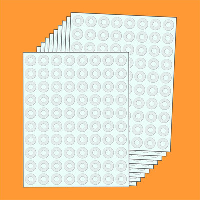 IMPRINT Hole Reinforcement Labels 500 pc Transparent, Hole Dia Size Self Adhesive Paper Label(Silver)