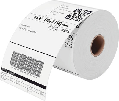 LabelNest Direct Thermal Label Stickers 4x6 Inch (100x150mm), 400 Labels Roll for Shipping Self-Adhesive Paper Label(Plain)