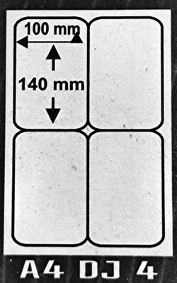 ROYAL STIC DJ 4 Permanent Paper Label(White)