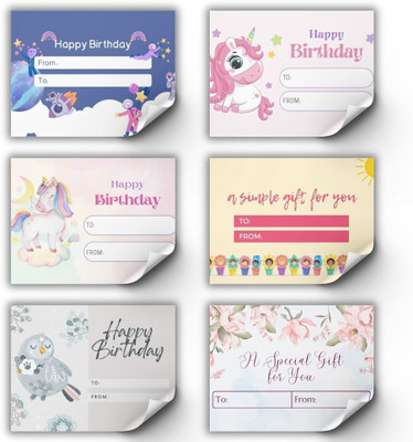 AanyaCentric Self Adhesive Paper Label(Multicolor)