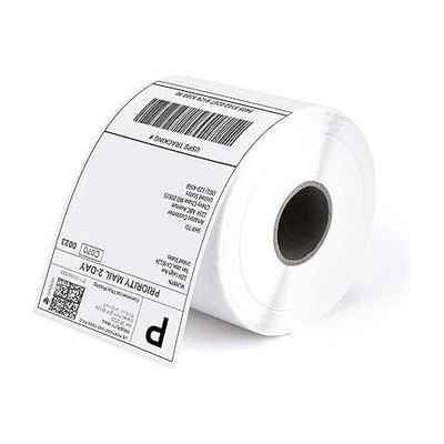 NAYA Direct Thermal Shipping Labels, 4"x 6" Sticker Rolls, 400 Labels per Roll Strong Adhesive, Barcode Compatible for E-Commerce Couriers Paper Label(White)