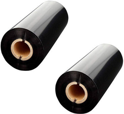 youtech 105x300mtr (4.13inchX300meters) Wax Ribbons Ink Barcode Labels ink Hight Quality Set of 2 Non-adhesive Paper Label(Black)