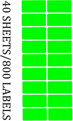 CLAPPERZZ Fluorescent green Paper stickers Labels Self-adhesive Paper Label(Green)