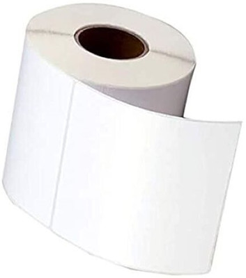 labelkart Hot Melt Adhesive (Permanent) Paper Label(White)