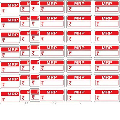 Shri R K MRP Self Adhesive 1000 Sticker Self Adhesive Self Adhesive Paper Label(Red)