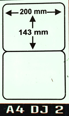 ROYAL STIC DJ 2 Permanent Paper Label(White)