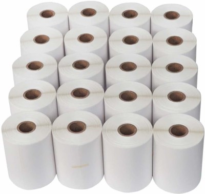 True-Ally 4 x 6 Inch / 100 x 150mm Direct thermal Barcode label (400 label/Roll) total 8000 Sticker Permanent Paper Label(White)