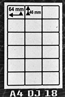 ROYAL STIC DJ 18 Permanent Paper Label(White)