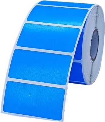 tudko 50 X 25 mm Self adhesive barcode Paper Label(Blue)