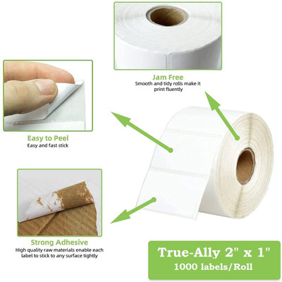 Sunflower 3x5 label roll with 400 labels With Strong Adhesive Paper Label(White)