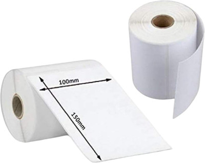 One Point Collections Direct Thermal Shipping Label Rolls 4x6 Inch – Pack of 4 Permanent Adhesive Paper Label(White)