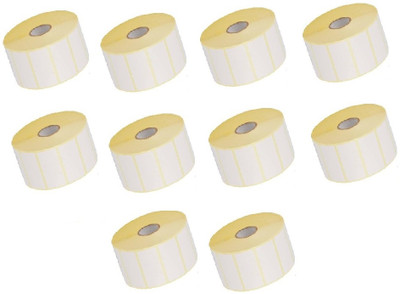 Solitaire 50x25 Direct Thermal Label,1 Roll Of 500 Pcs,Pack Of 10 Rolls,Total 5000 Labels Self Paper Label(White)