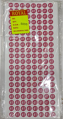 ROYAL STIC No. 41 Self Adhesive Paper Label(White, Red)