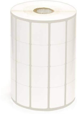 True-Ally Barcode Label Sticker-25x15mm-4 Ups-10000 Labels/Roll-Pack of 1(Ribbon Required) Self Adhesive Paper Label(White)