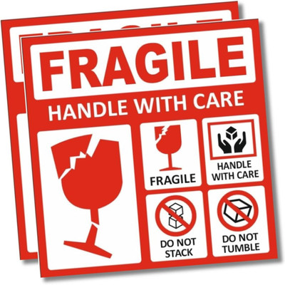 True-Ally Strong Adhesive Paper Label(White, Red)