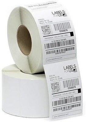 LYSOO (2 ROLLS)400 LABELS PER ROLL Direct Thermal Sticker Roll (3x5)(TOTAL LABELS 800) PERMANENT Paper Label(White)