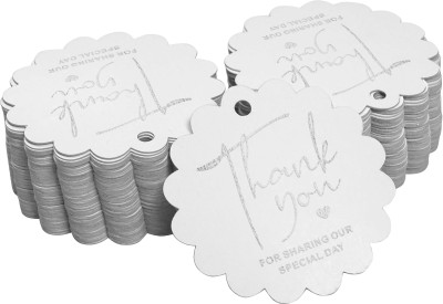 Inkdotpot Thank You for Sharing Our Special Day Bridal Baby Shower Favor Tags 100 Pcs No Paper Label(White)