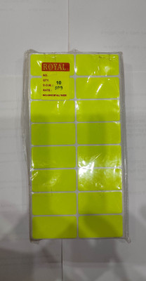 ROYAL STIC No. 10 Self Adhesive Paper Label(Lemon Yellow)