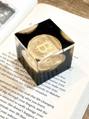 RoyalThum RTRPW013 Resin Paper Weights  with Glossy(Set Of 1, Black)
