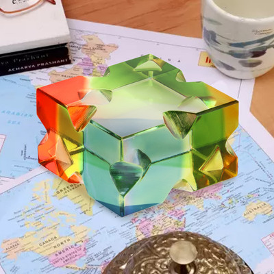 Frik 02B Acrylic Paper Weights  with Polish(Set Of 1, Rainbow)